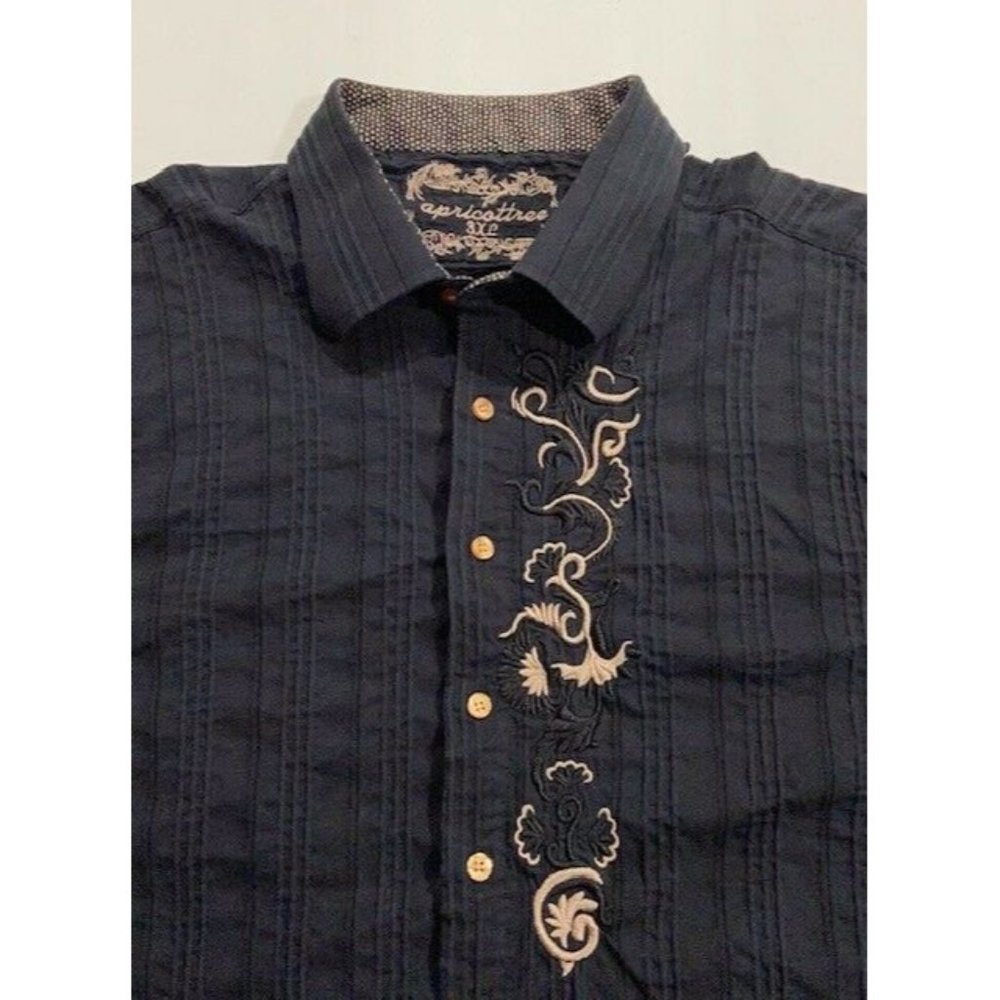 EUC Men Apricottree Embroidered Shirt Size 3XL (ac